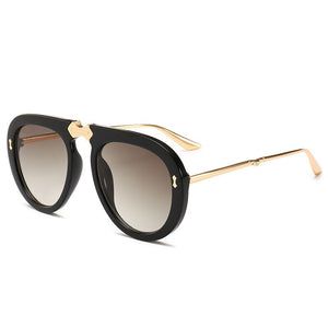 European and American sunglasses Korean street photography retro square big frame sunglasses