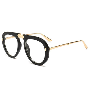 European and American sunglasses Korean street photography retro square big frame sunglasses