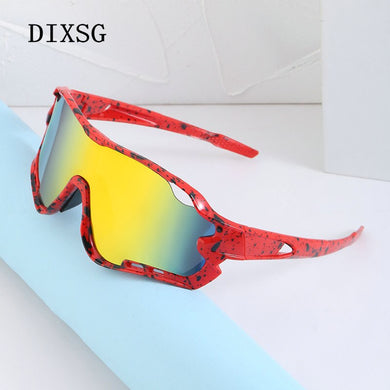European and American one-piece sports sunglasses trendy colorful outdoor sports cycling and driving sunglasses for men/women
