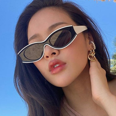 European and American oval sunglasses 2023 European and American catwalk trend personality sunglasses retro sunglasses