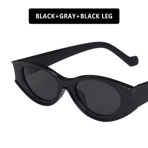 European and American oval sunglasses 2023 European and American catwalk trend personality sunglasses retro sunglasses