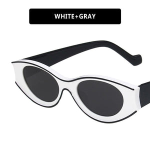 European and American oval sunglasses 2023 European and American catwalk trend personality sunglasses retro sunglasses