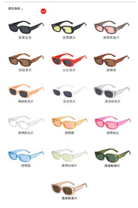 European and American small frame sunglasses simple square  sunglasses  punk street shoot  show glasses