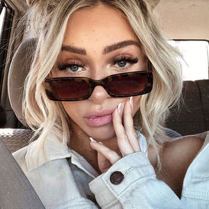 European and American small frame sunglasses simple square  sunglasses  punk street shoot  show glasses