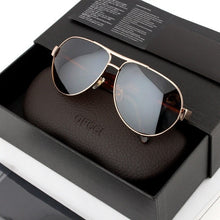 Load image into Gallery viewer, Evove 150mm Oversized Sunglasses Men Polarized Aviation Sun Glasses for Male Driving Brown Black Driving 2020