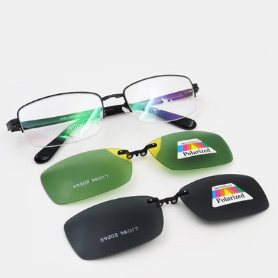 Evove Clip on Polarized Sunglasses Men Magnetic Driving Sun Glasses for Man Myopia Diopter Eyeglasses Frame Driver Night Sight