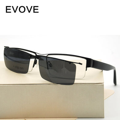 Evove Magnetic Sunglasses Polarized Men Clip on Sun Glasses for Man Driving Myopia Diopter Driver Fit Over Eyeglasses Anti Polar