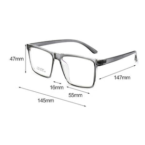 Evove Oversized Eyeglasses Men Women Square TR90 Glasses Frame Man Transparent Eyewear for Prescription Optic Lens