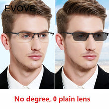 Load image into Gallery viewer, Evove Photochromic Glasses Men Chameleon Sunglasses Male Myopia Diopter semi rimless driving eyeglasses