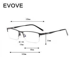 Evove Photochromic Glasses Men Chameleon Sunglasses Male Myopia Diopter semi rimless driving eyeglasses