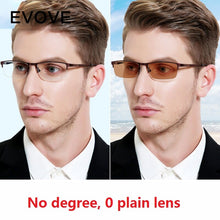 Load image into Gallery viewer, Evove Photochromic Glasses Men Chameleon Sunglasses Male Myopia Diopter semi rimless driving eyeglasses