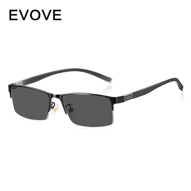 Evove Photochromic Sunglasses Men Myopia Glasses for Driving Transition Chameleon Change to Grey Anti Polar Reflection