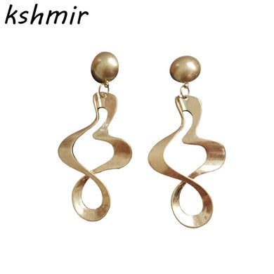 Exaggerated stud earrings fashion eardrop special-shaped metal stud earrings do old women jewelry alloy spiral earrings