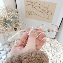 Load image into Gallery viewer, Exquisite Diamond Optical Eyeglasses Frames RX Prescription Myopia Cat Eye Metal Custom Diopter Glasses Women Retro