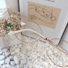 Load image into Gallery viewer, Exquisite Diamond Optical Eyeglasses Frames RX Prescription Myopia Cat Eye Metal Custom Diopter Glasses Women Retro