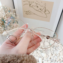 Load image into Gallery viewer, Exquisite Diamond Optical Eyeglasses Frames RX Prescription Myopia Cat Eye Metal Custom Diopter Glasses Women Retro