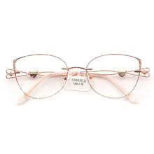Load image into Gallery viewer, Exquisite Diamond Optical Eyeglasses Frames RX Prescription Myopia Cat Eye Metal Custom Diopter Glasses Women Retro