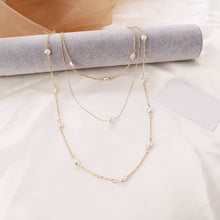 Load image into Gallery viewer, Exquisite Women Necklaces Pearl Clavicle Chain Multilayer Gold Necklace Set Glamour Fashion Wedding Party Jewelry
