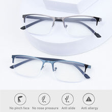 Load image into Gallery viewer, Eye Protection Half Frame Vintage Ultra Light Frame Computer Goggles Anti-Blue Light Glasses Business Reading Glasses