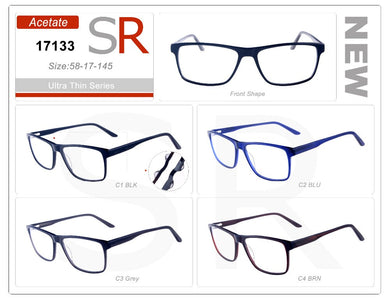 Eye wonder  Men's Handsome Square Frames Glasses Large Optical Frames
