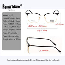 Load image into Gallery viewer, Eyebrow Eyeglasses Frame Rui Hao Eyewear Retro Glasses Frame Men Super Light Ultem Spectacles Frames 18137