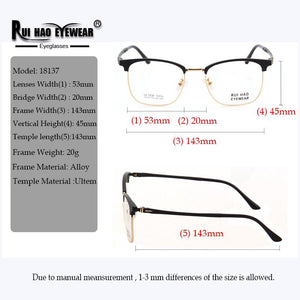 Eyebrow Eyeglasses Frame Rui Hao Eyewear Retro Glasses Frame Men Super Light Ultem Spectacles Frames 18137