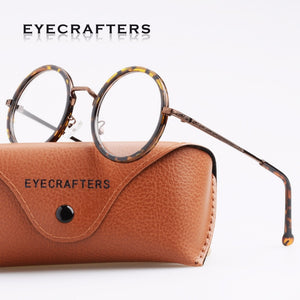 Eyecrafters Retro Lady's Round Eyewear Frame  Men Women Clear Lens Optical Eyeglasses Frame Spectacle Frame Vintage