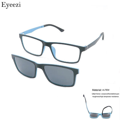 Eyeezi Polarized Sunglasses With Magnetic Clip-on Eyeglasses Frame Men Women Blue Light Blocking Optical Glasses Frames