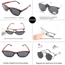 Load image into Gallery viewer, Eyeezi TR90 Anti Blue Light Optical Glasses Frames Polarized Sunglasses With Magnetic Clip Men Women Computer Eyeglasses