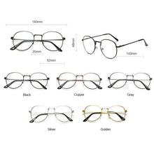 Load image into Gallery viewer, Eyeglasses Frame Round Glasses Optical Frame Full Rim Alloy Eyewear for Men and Women Prescription Eye Glasses Spectacles