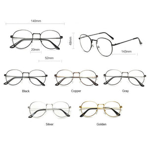 Eyeglasses Frame Round Glasses Optical Frame Full Rim Alloy Eyewear for Men and Women Prescription Eye Glasses Spectacles