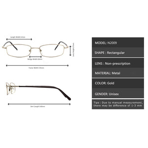 Eyeglasses Frames Eyewear Silver Black 180 Degrees Temple Stainless Steel Glasses Reading Myopia Optical N2009