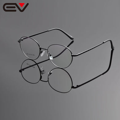 Eyeglasses Frames Men Fashionable Eyeglass Glasses Frame Brand Round Stainless Steel Glass Frame Women Eyewear Ev1155
