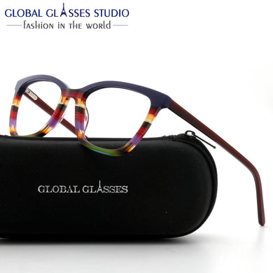 Eyeglasses Frames New Fashion Italy Designer Glasses Women Men Gray Red Brown Colorful Acetate Optical Eyewear  G86
