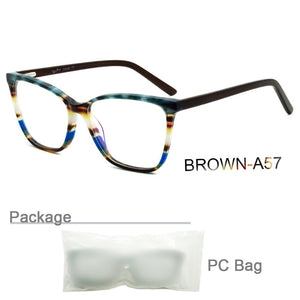 Eyeglasses Frames New Fashion Italy Designer Glasses Women Men Gray Red Brown Colorful Acetate Optical Eyewear  G86