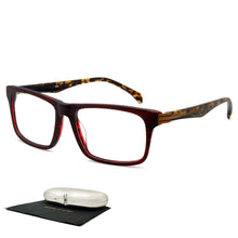 Load image into Gallery viewer, Eyeglasses Frames Optical Square Prescription Lenses Men Business Office Acetate Gentle Wood Look Vintage Demi Brown 98168