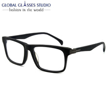 Load image into Gallery viewer, Eyeglasses Frames Optical Square Prescription Lenses Men Business Office Acetate Gentle Wood Look Vintage Demi Brown 98168
