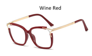 Eyeglasses Square glasses woman  fashion Clear lens Optical glasses frame women Metal Legs female oculos