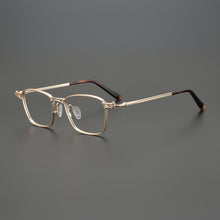 Load image into Gallery viewer, Eyeglasses Ultra Light Pure Titanium Retro Glasses Men Myopia Big Face Square Female Anti Radiation Discoloration Eyewear Frame