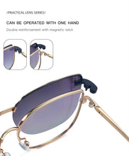Load image into Gallery viewer, Eyeglasses frames Polarized Magnet Clip glasses frame women Myopia Prescription Glasses Optical sunglasses Metal Eyewear