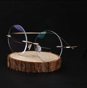 Eyesilove women Titanium Alloy Rimless myopia glasses Nearsighted Glasses prescription glasses -1.0 -1.5 -2.0 -2.5 -3.0 -3.5 -4