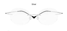 Load image into Gallery viewer, Eyesilove women Titanium Alloy Rimless myopia glasses Nearsighted Glasses prescription glasses -1.0 -1.5 -2.0 -2.5 -3.0 -3.5 -4