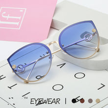 Load image into Gallery viewer, New Women Sunglasses Rimless UV400 Brand Designer High Quality Gradient Sun Glasses Female oculos