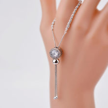 Carica l'immagine nel visualizzatore di Gallery, 925 Sterling Silver Bracelet for Women With Cubic Zircon Crystal Charm Bracelets Wedding Jewelry Gift For Woman Adjustable