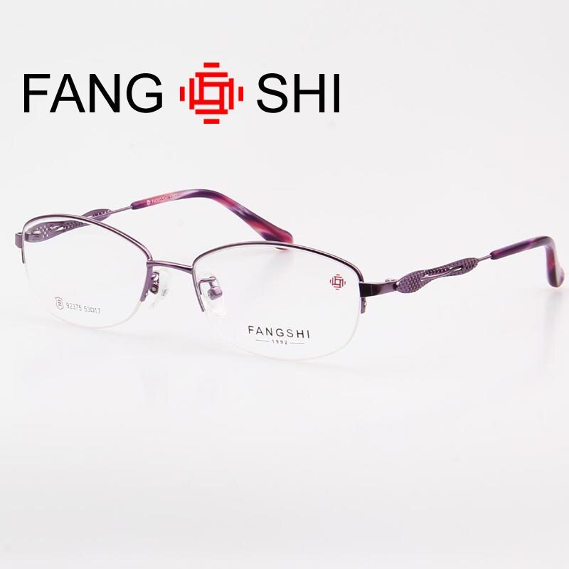 FANG SHI Women Eyeglasses Frame Half Rimless Optical Glasses Frames Design Light Spectacles oculos feminino 92375