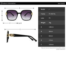 Load image into Gallery viewer, FEISHINI 2023  Big Square Sunglasses Women Vintage Transparent Goggle Oversized Sun glasses Ladies UV400 Protection