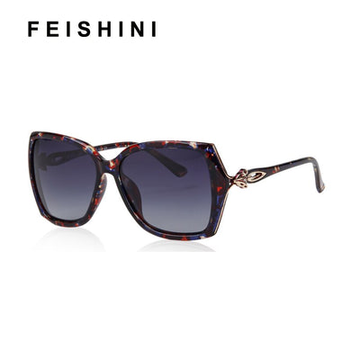 FEISHINI Fox Appearance Design Butterfly Plastic Sunglasses Women Polarized Retro UV400 Driving Eyewear Mujer Glasses