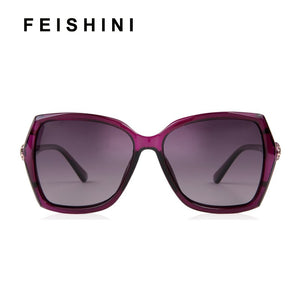 FEISHINI Fox Appearance Design Butterfly Plastic Sunglasses Women Polarized Retro UV400 Driving Eyewear Mujer Glasses