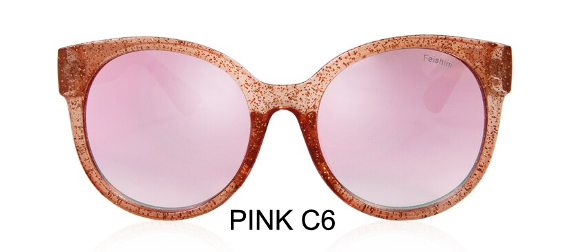 FEISHINI Stars Shine Plastic Frame Festival RED Cat eye Sunglasses Ladies Mirror 2023 GG Women Glasses UV Protector