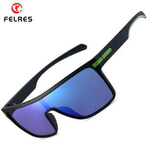 FELRES Large Frame Sport Polarized Sunglasses For Men Women Oversize Outdoor Eyewear Driving Cycling Fishing Glasses F0110